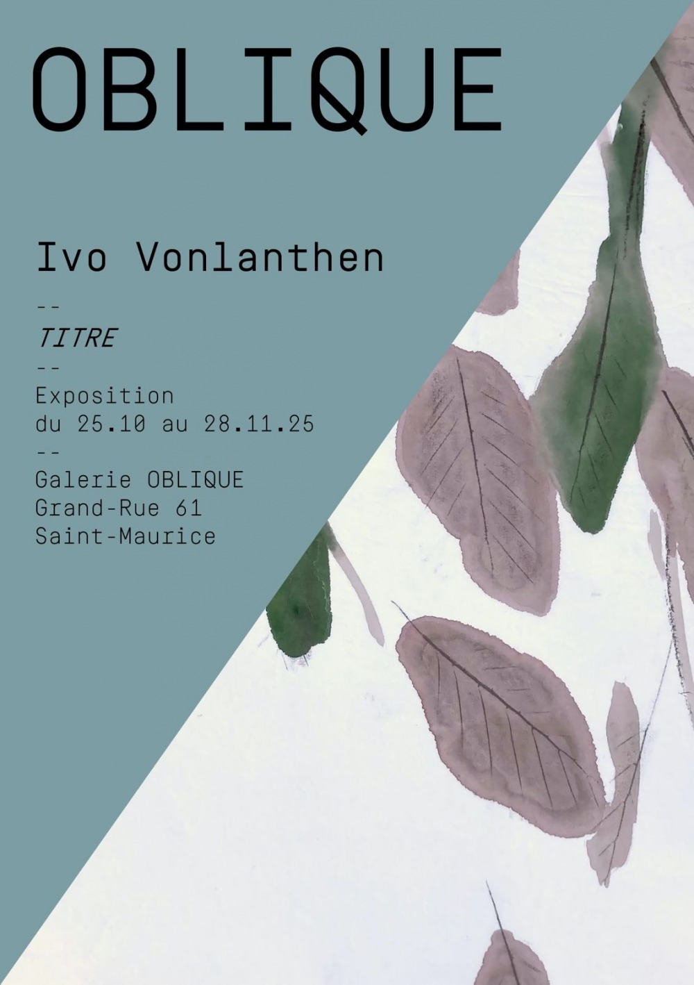 Image Exposition Galerie Oblique, St.Maurice